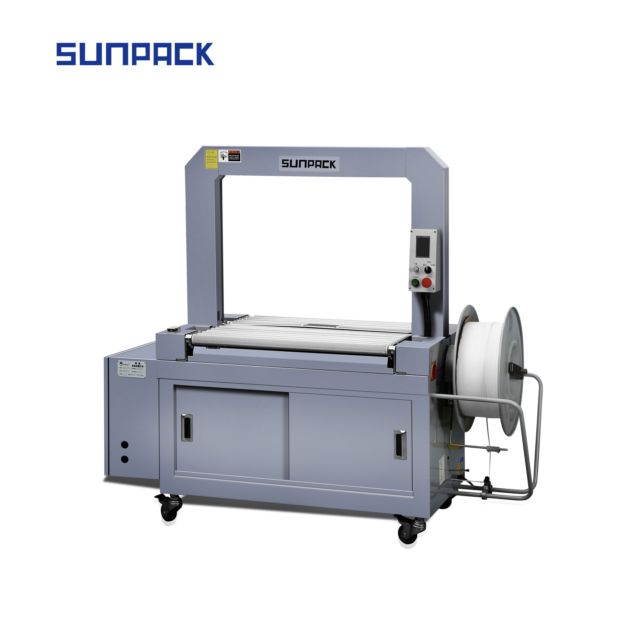 Sunpack Paper banding machineQ8A Aluminum Roller table automatic